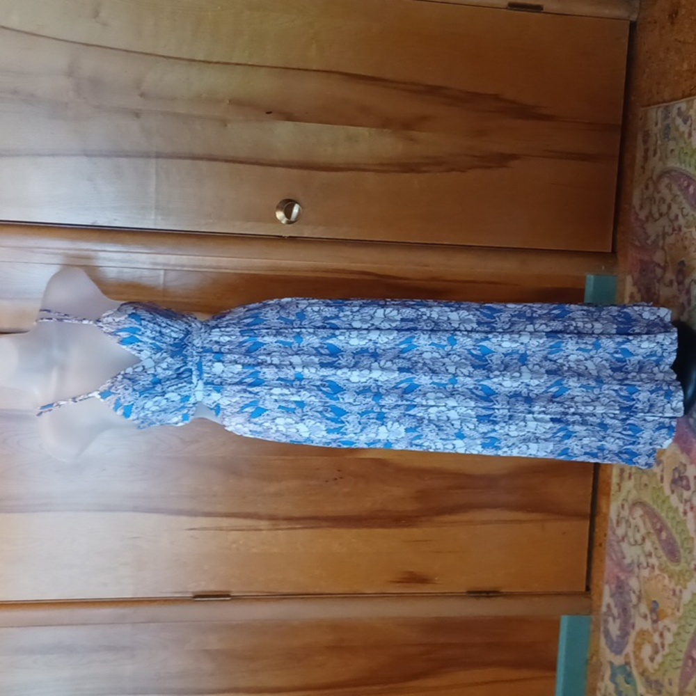 Loft Beach Sleeveless Floral Maxi Dress Size S NWT